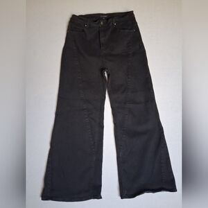 RISEN High-Rise Black Wide-Leg Flare Jeans — Women's